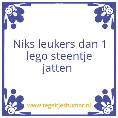 Tegeltje: Lego