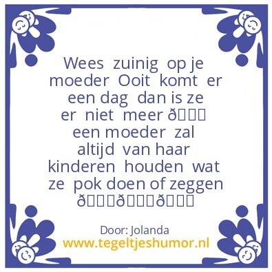 Tegeltje: Moeder