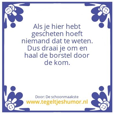 Tegeltje: Wc