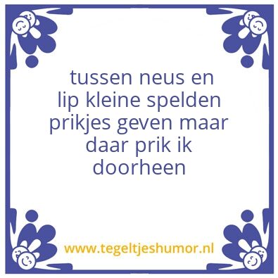 Tegeltje: Prik