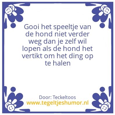 Tegeltje: Zelf halen