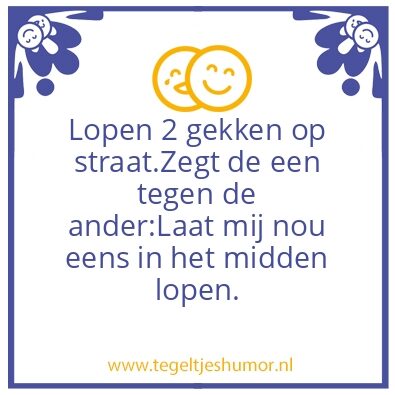 Tegeltje: gekken