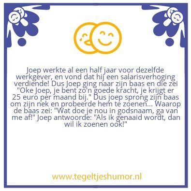 Tegeltje: Salarisverhoging