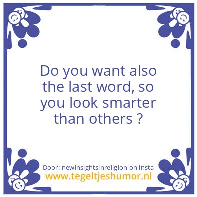 Tegeltje: Now You Know