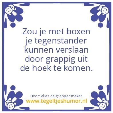 Tegeltje: boxen