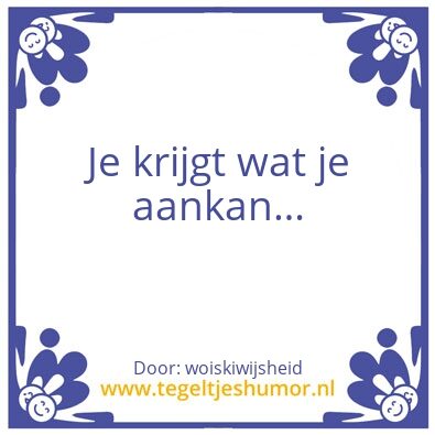 Tegeltje: werk