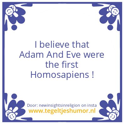 Tegeltje: Homosapiens