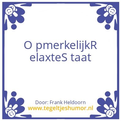 Tegeltje: Ors