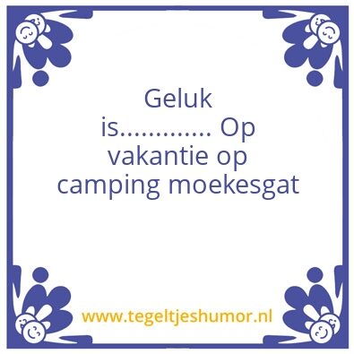 Tegeltje: Camping