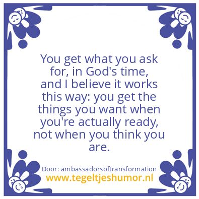 Tegeltje: There is a way out.