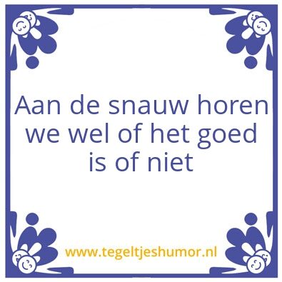 Tegeltje: Snauw