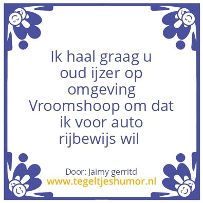 Tegeltje: Oud ijzer