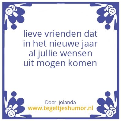 Tegeltje: wenssen