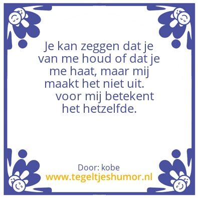 Tegeltje: Hey maakt niet uit