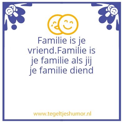 Tegeltje: Familie