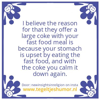 Tegeltje: Fast Food ?