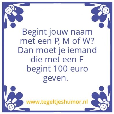 Tegeltje: Geld