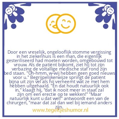 Tegeltje: Stomme vergissing