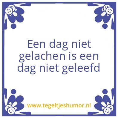 Tegeltje: Lachen
