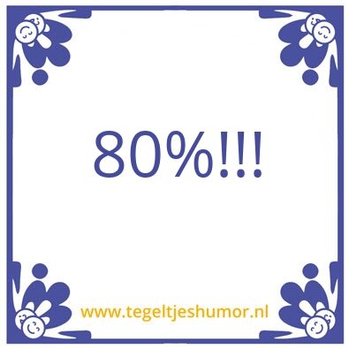 Tegeltje: 80