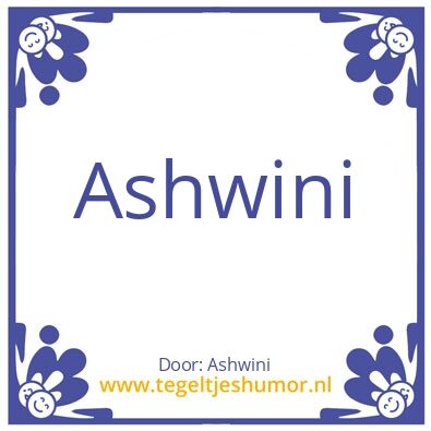 Tegeltje: Ashe