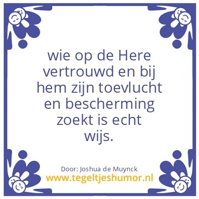 Tegeltje: de vreze des heren