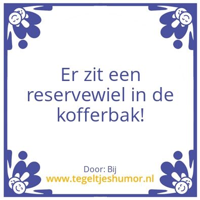 Tegeltje: Reservewiel