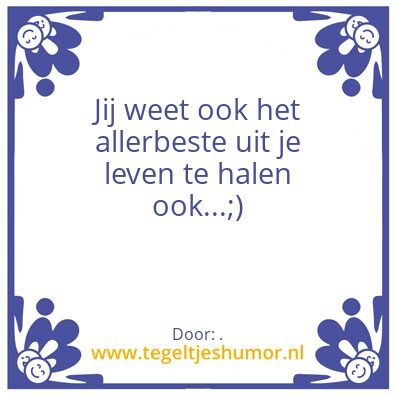 Tegeltje: .