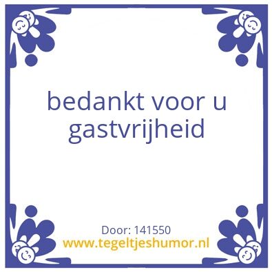 Tegeltje: bart