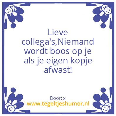 Tegeltje: x