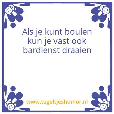 Tegeltje: jeu de boules