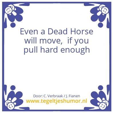 Tegeltje: the dead horse (LHTS)