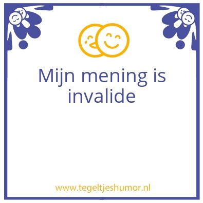 Tegeltje: anonieme tegel