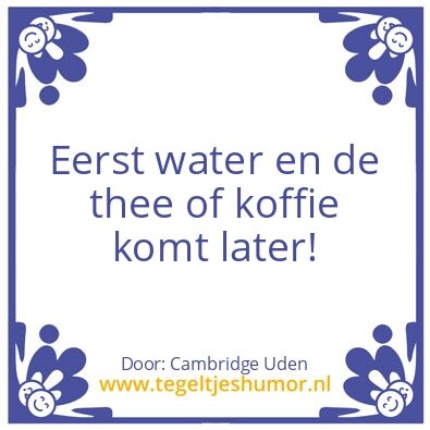 Tegeltje: water