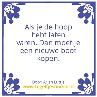 Tegeltje: Hoop