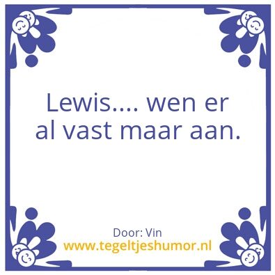 Tegeltje: Lewis