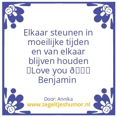 Tegeltje: Liefde is…