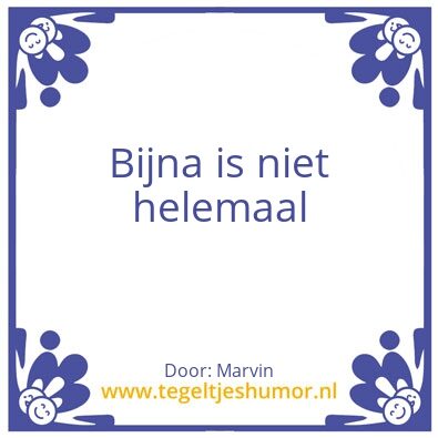 Tegeltje: Marvin