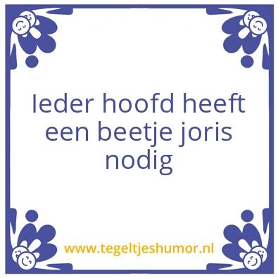 Tegeltje: Joris