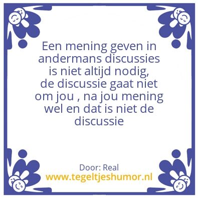 Tegeltje: Real