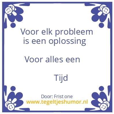 Tegeltje: Wijsheid