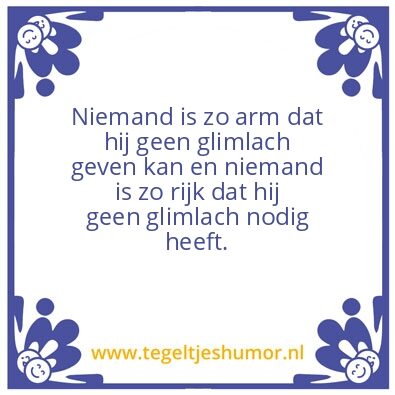 Tegeltje: Eens