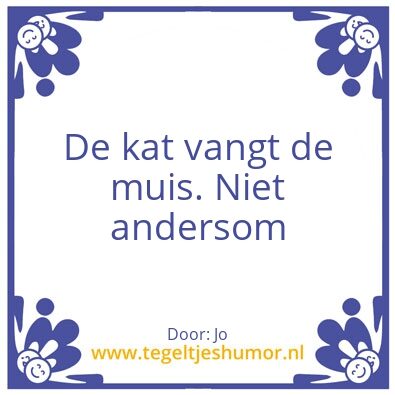 Tegeltje: Kan en muis