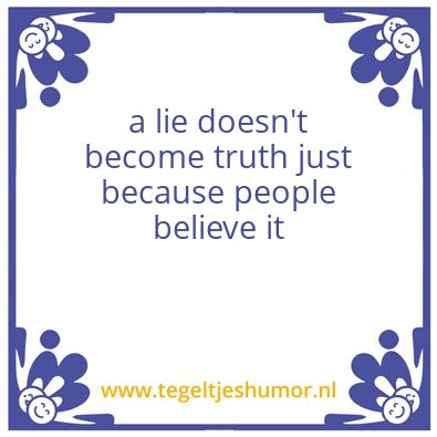 Tegeltje: lie