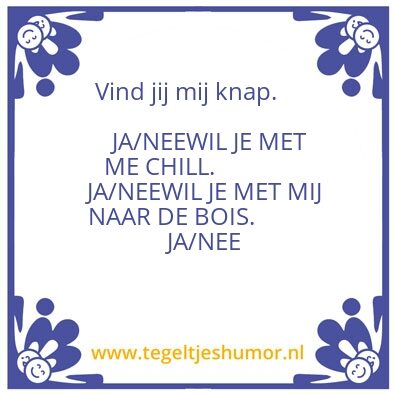 Tegeltje: Andwoord op antwoord