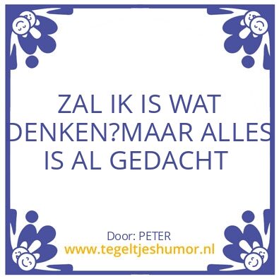 Tegeltje: WAAR