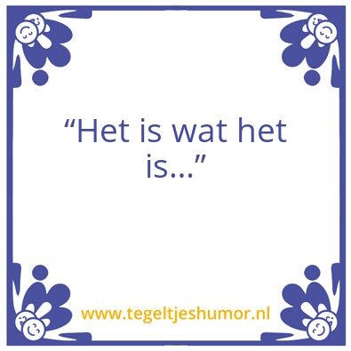 Tegeltje: Is