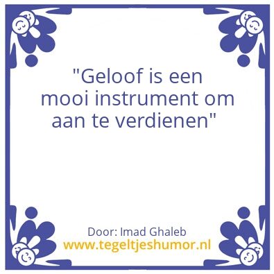 Tegeltje: Geloof