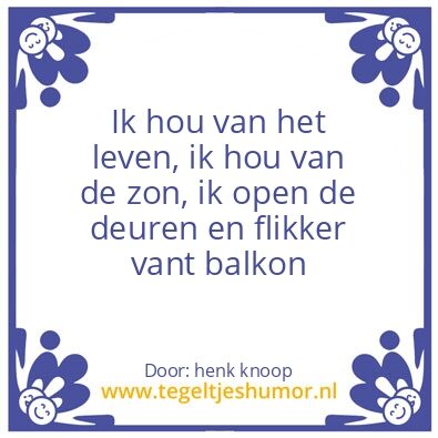 Tegeltje: balkon