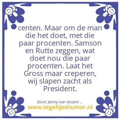Tegeltje: Sinterklaas en Politiek ..